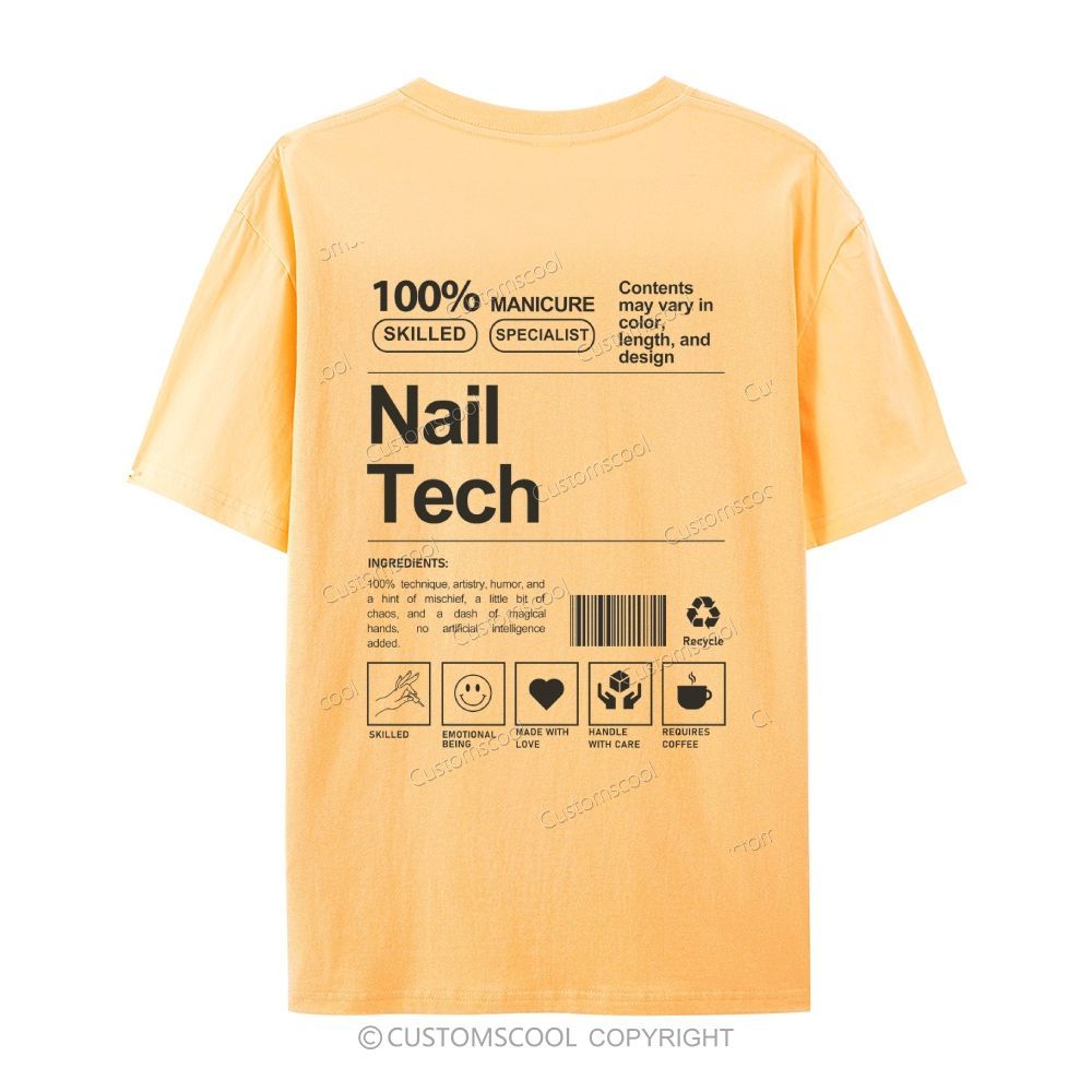 Nail Tech Casual Short Sleeve T-Shirt Customscool