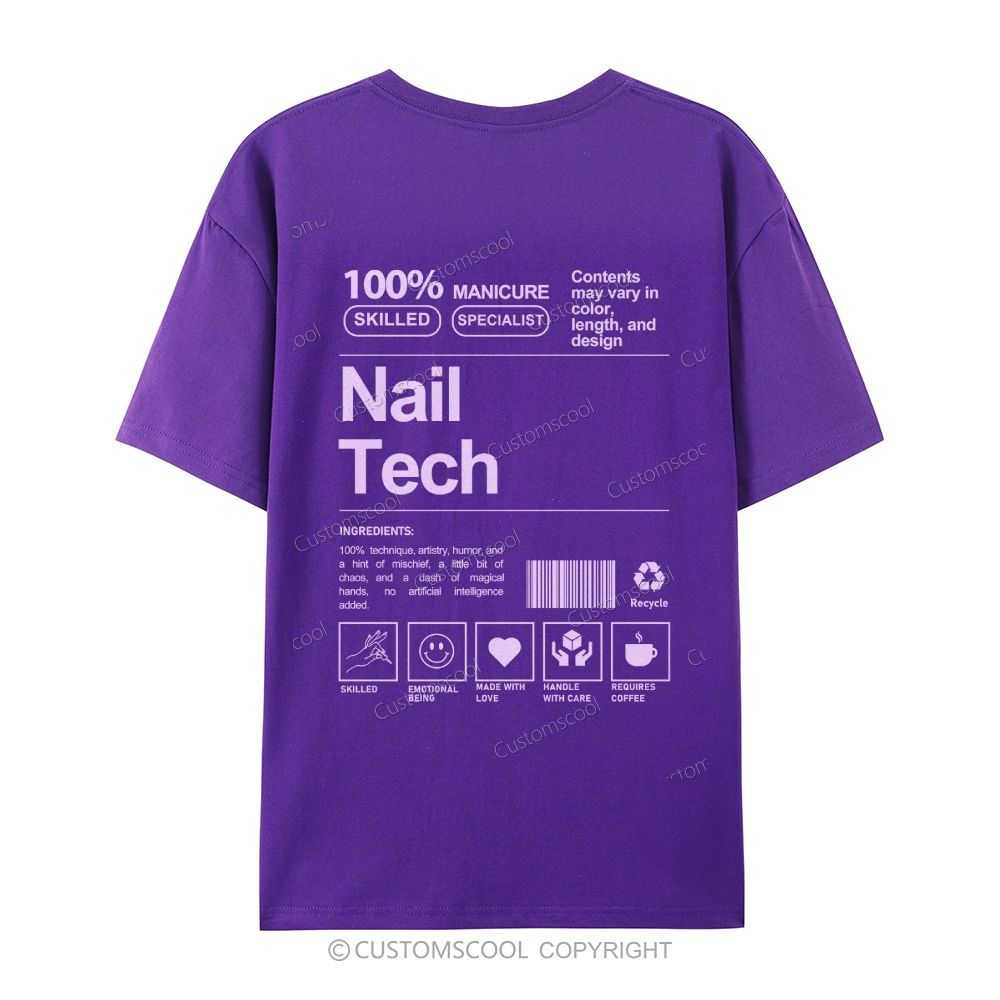 Nail Tech Casual Short Sleeve T-Shirt Customscool