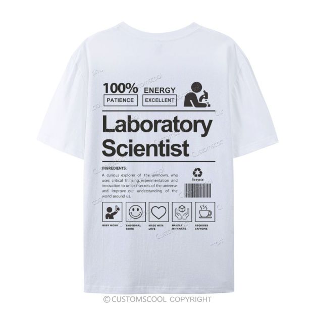 Laboratory Scientist Casual Short Sleeve T-shirt Customscool