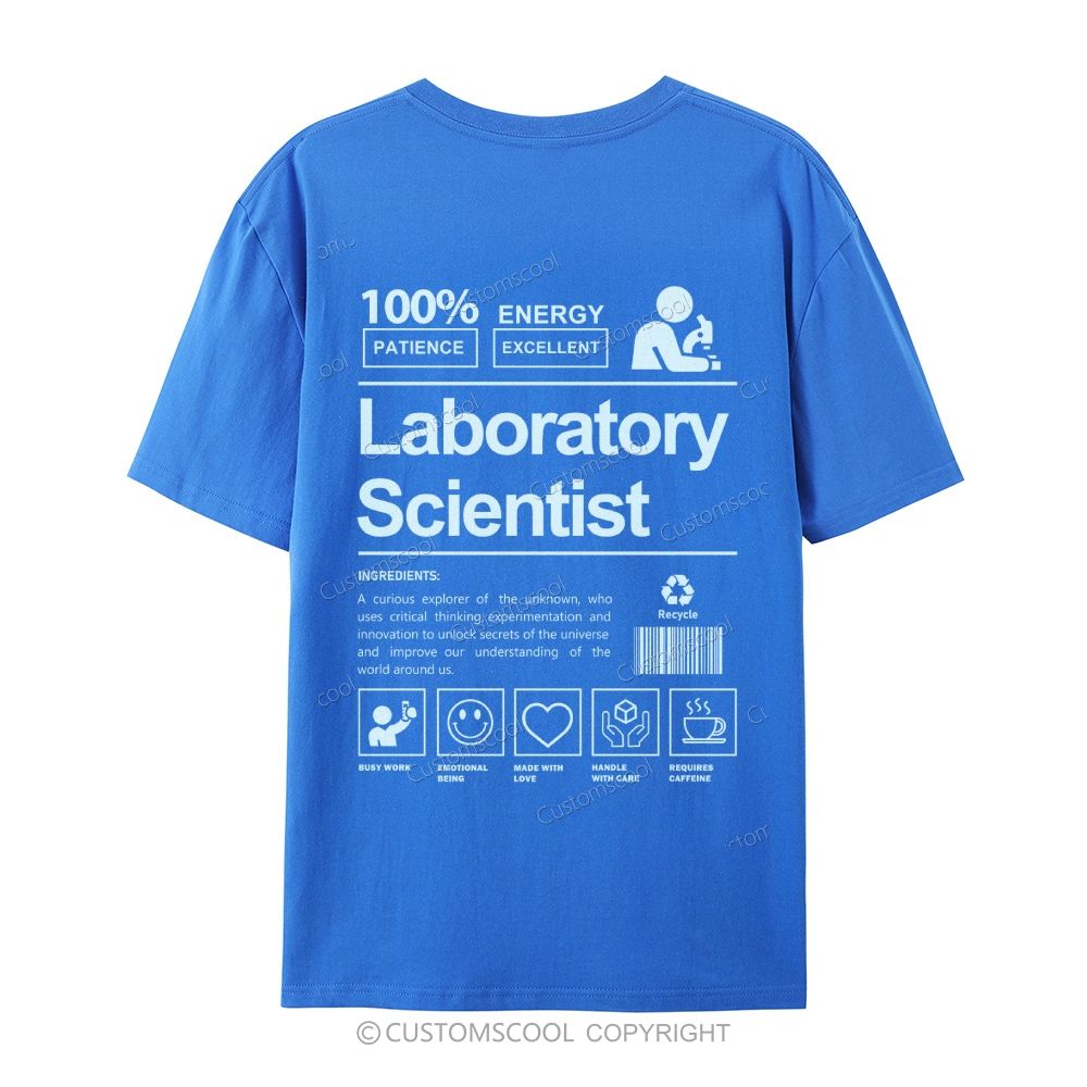Laboratory Scientist Casual Short Sleeve T-shirt Customscool