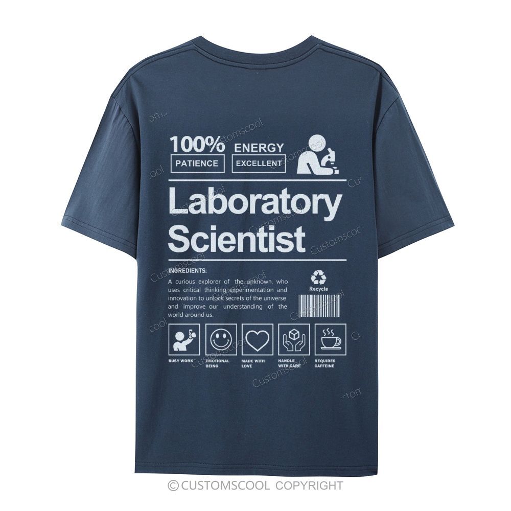 Laboratory Scientist Casual Short Sleeve T-shirt Customscool