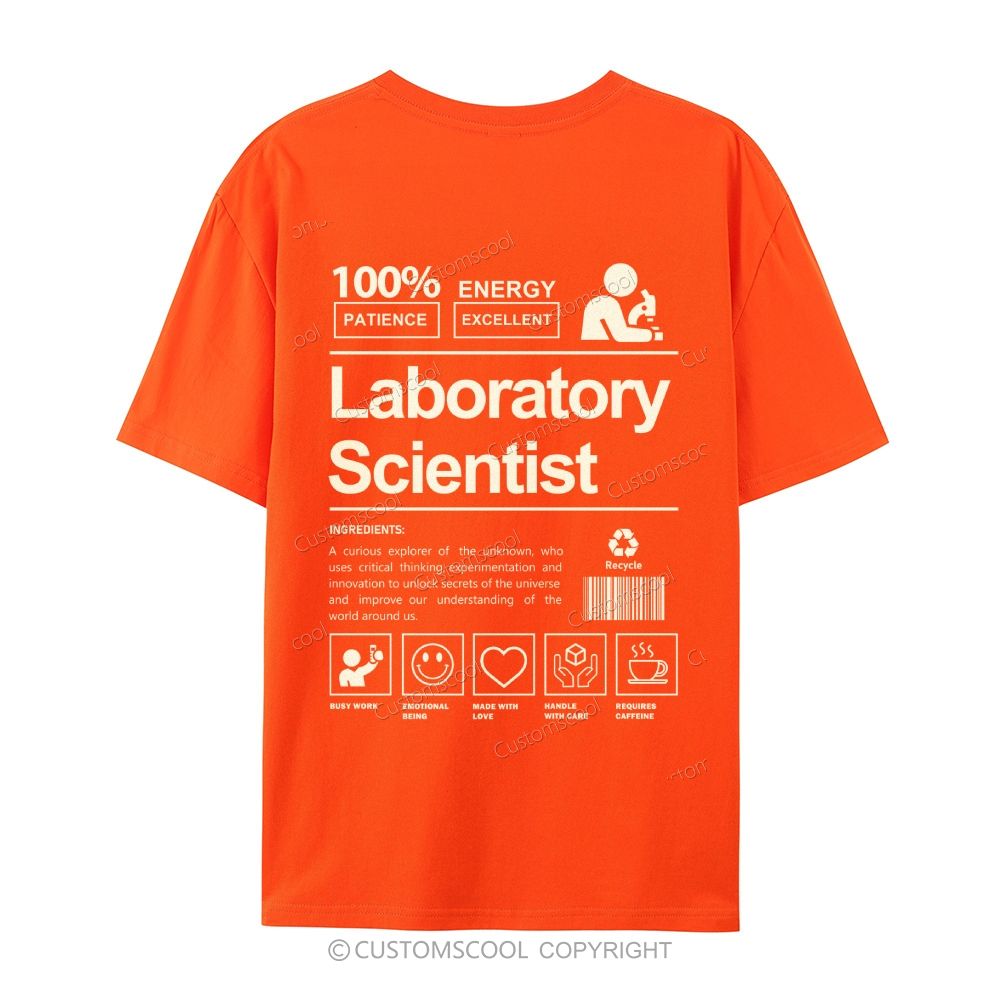 Laboratory Scientist Casual Short Sleeve T-shirt Customscool