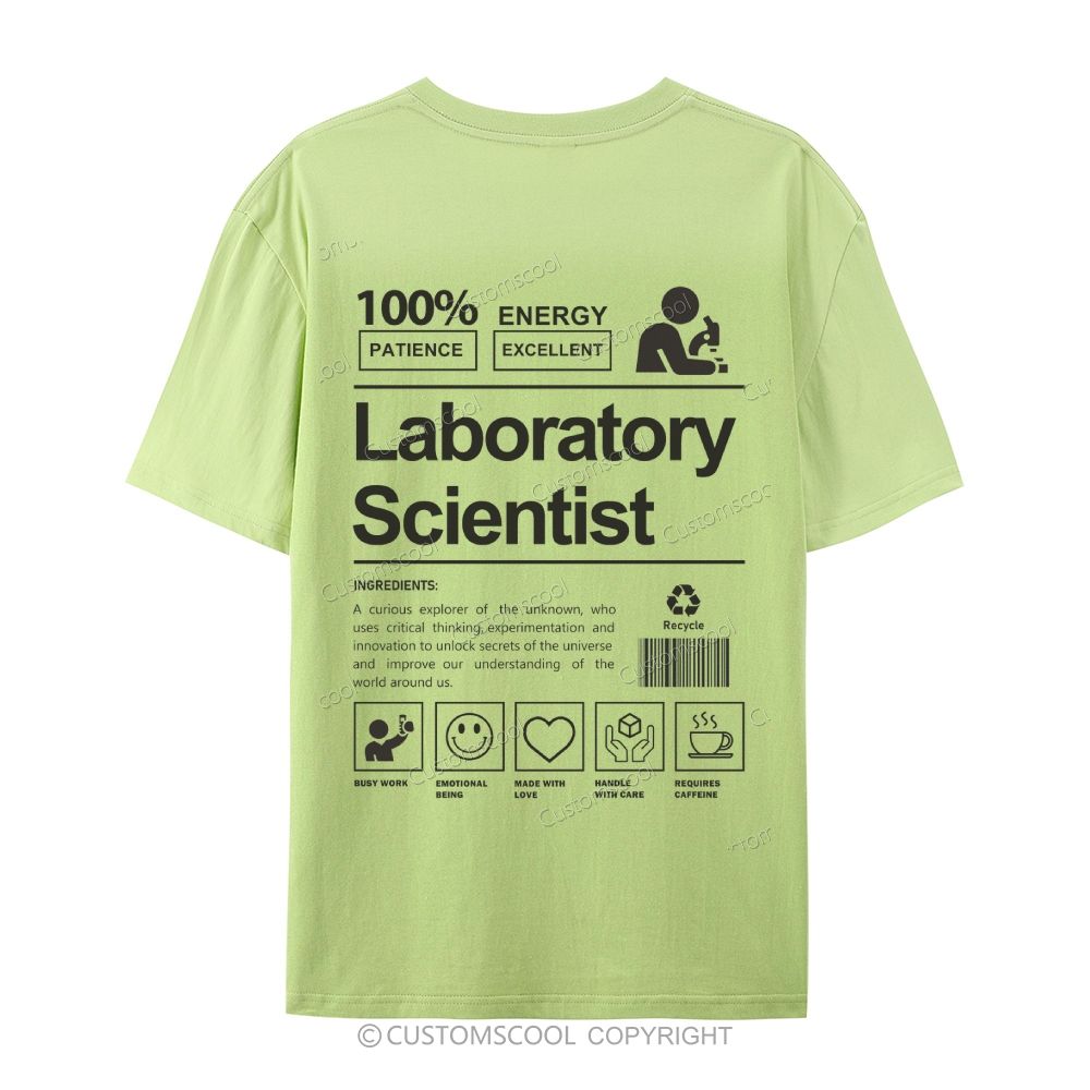 Laboratory Scientist Casual Short Sleeve T-shirt Customscool