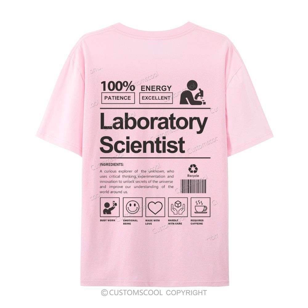 Laboratory Scientist Casual Short Sleeve T-shirt Customscool