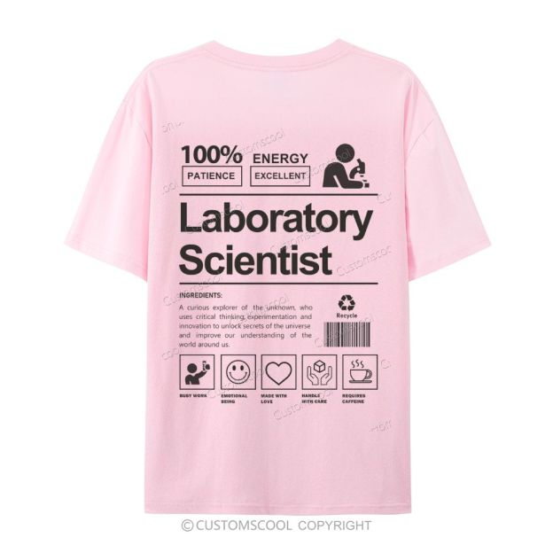 Laboratory Scientist Casual Short Sleeve T-shirt Customscool