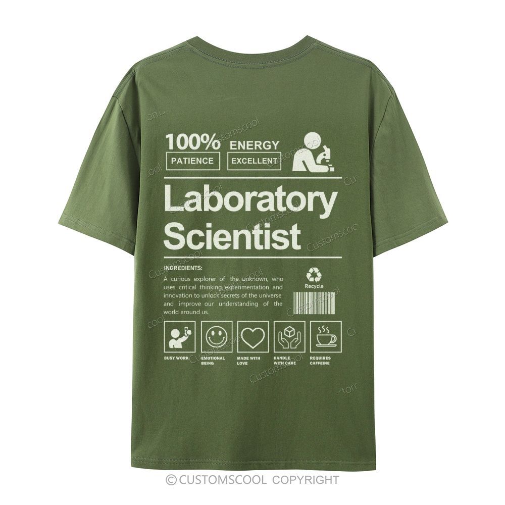 Laboratory Scientist Casual Short Sleeve T-shirt Customscool
