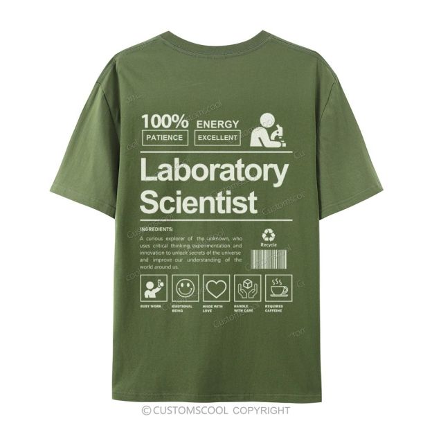 Laboratory Scientist Casual Short Sleeve T-shirt Customscool