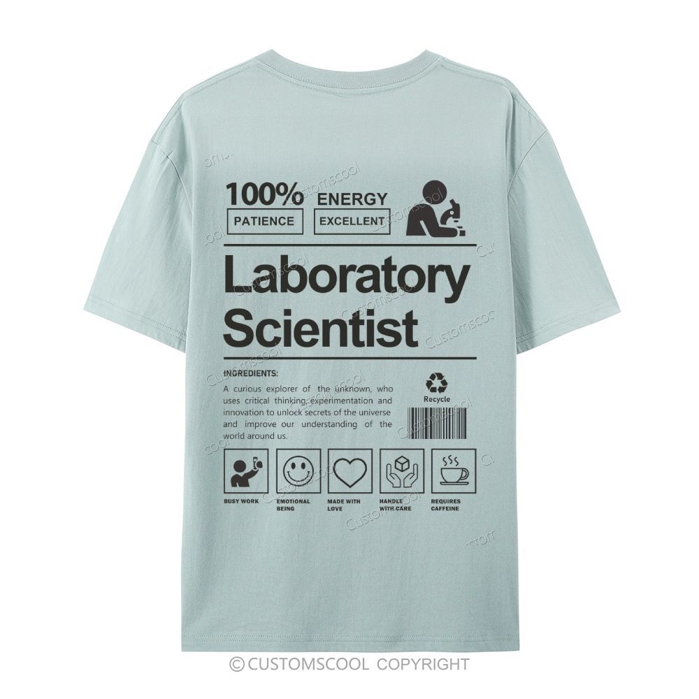 Laboratory Scientist Casual Short Sleeve T-shirt Customscool
