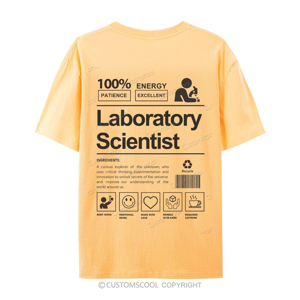 Laboratory Scientist Casual Short Sleeve T-shirt Customscool