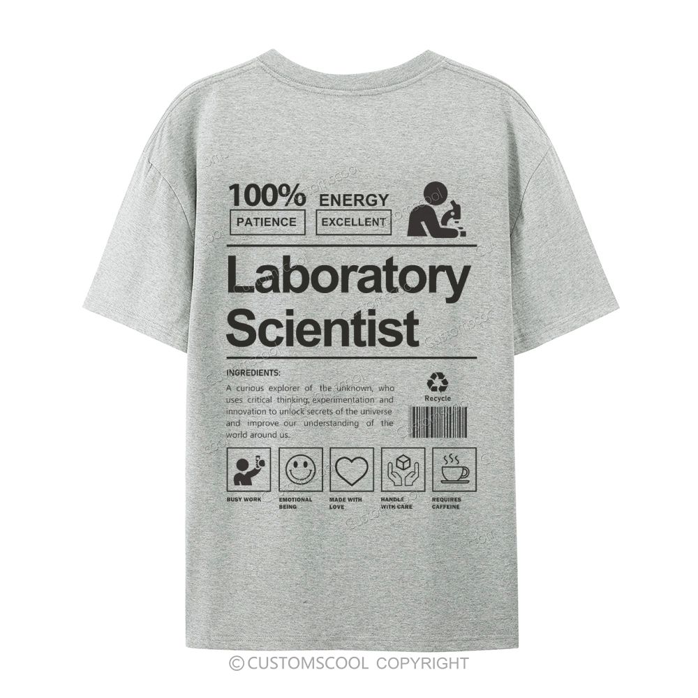 Laboratory Scientist Casual Short Sleeve T-shirt Customscool