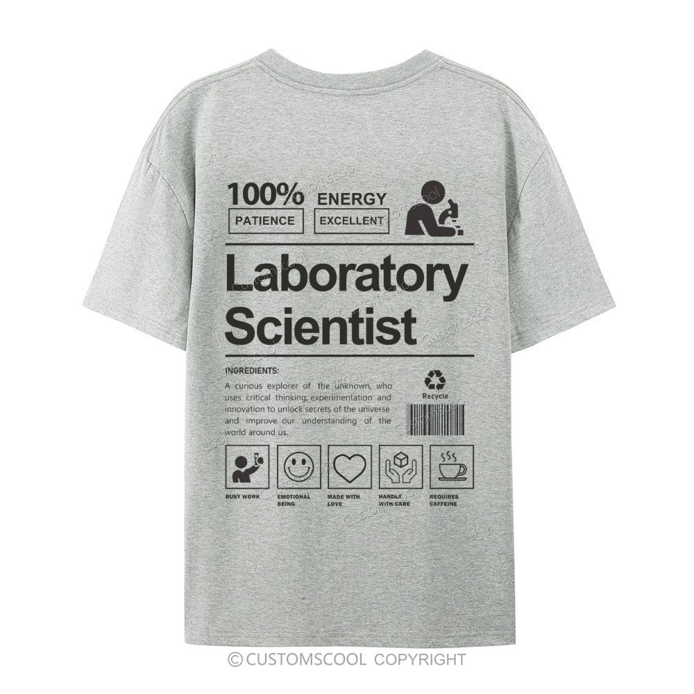 Laboratory Scientist Casual Short Sleeve T-shirt Customscool