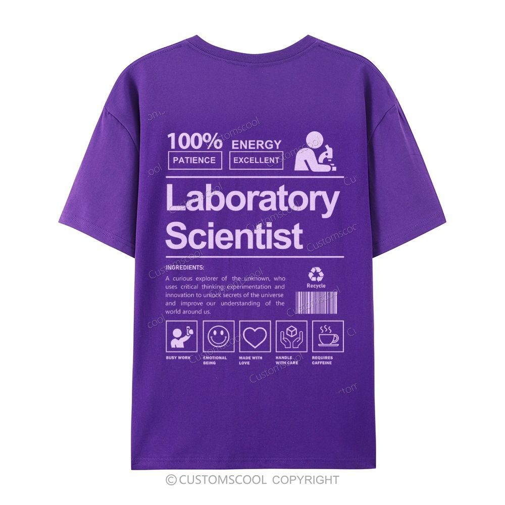Laboratory Scientist Casual Short Sleeve T-shirt Customscool