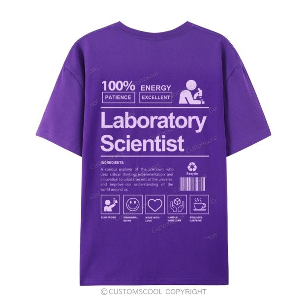 Laboratory Scientist Casual Short Sleeve T-shirt Customscool