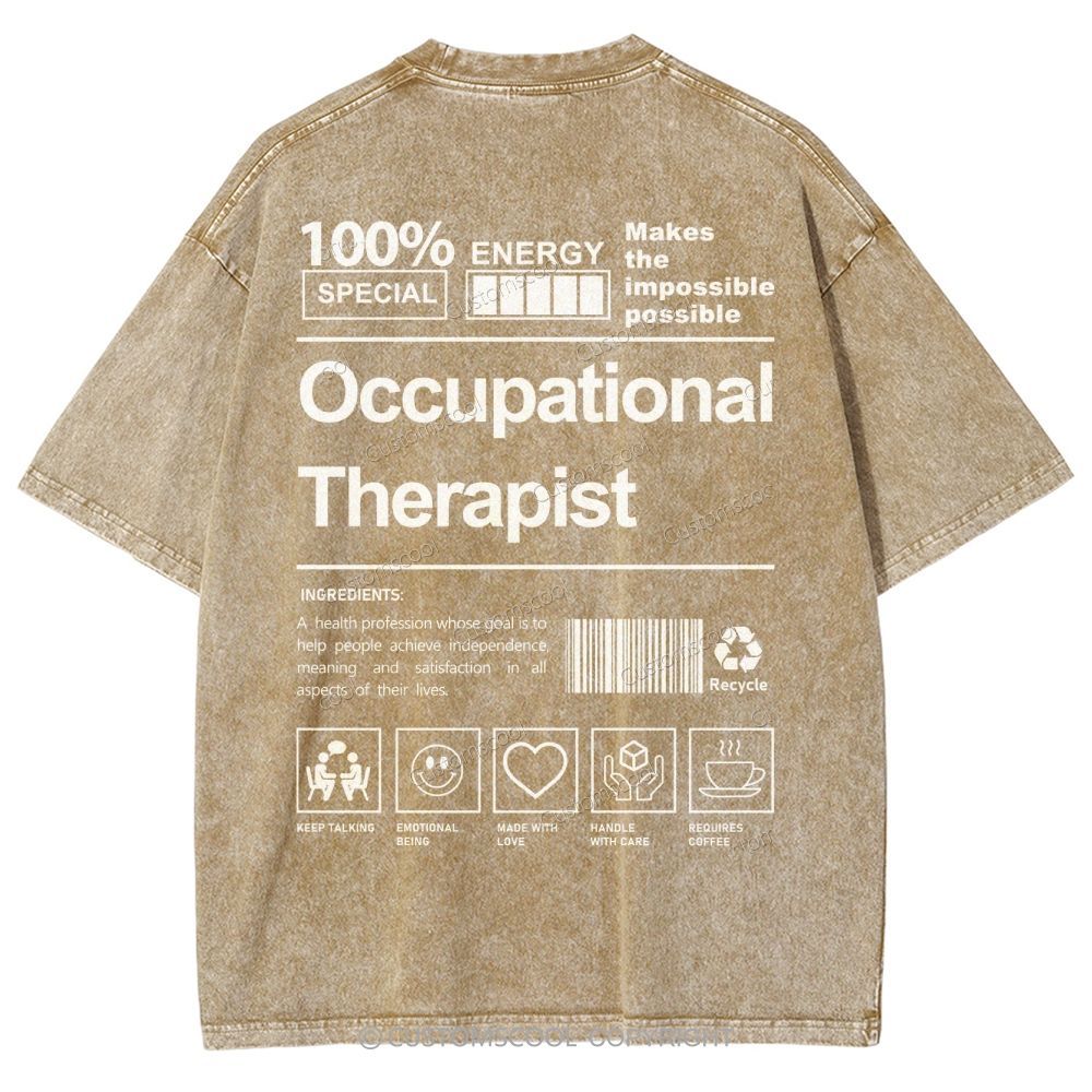Occupational Therapist Unisex Fit Washed T-Shirt Customscool