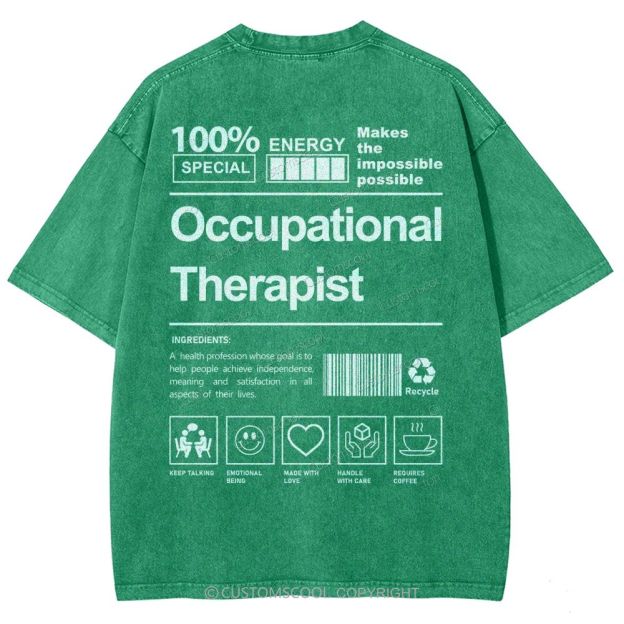 Occupational Therapist Unisex Fit Washed T-Shirt Customscool