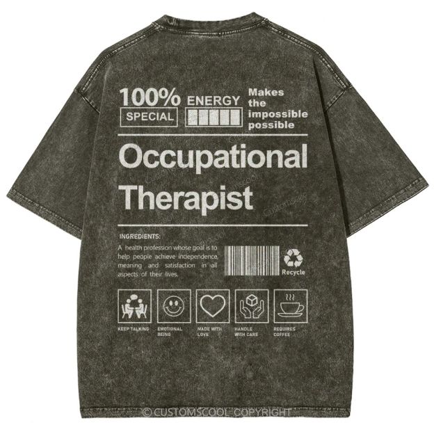 Occupational Therapist Unisex Fit Washed T-Shirt Customscool