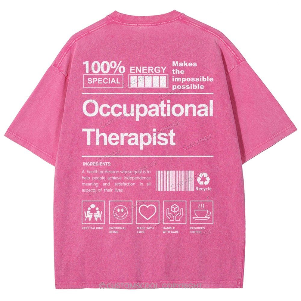 Occupational Therapist Unisex Fit Washed T-Shirt Customscool