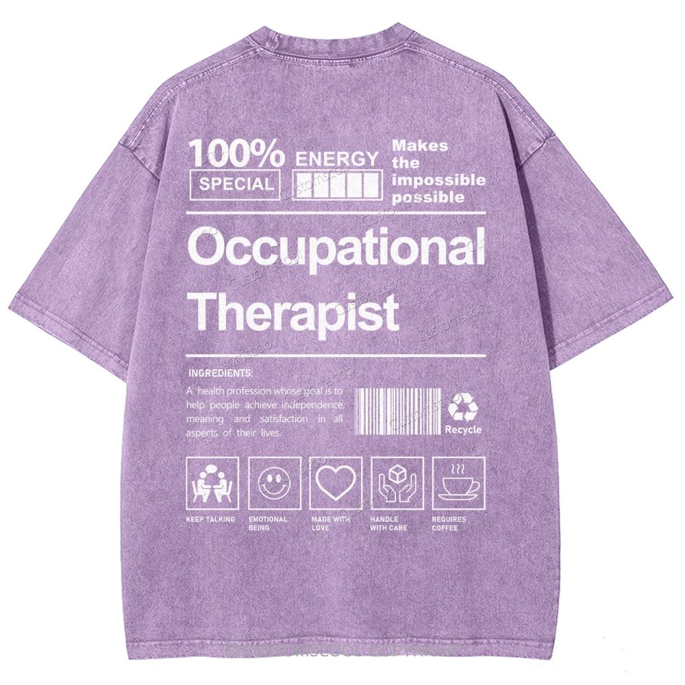 Occupational Therapist Unisex Fit Washed T-Shirt Customscool