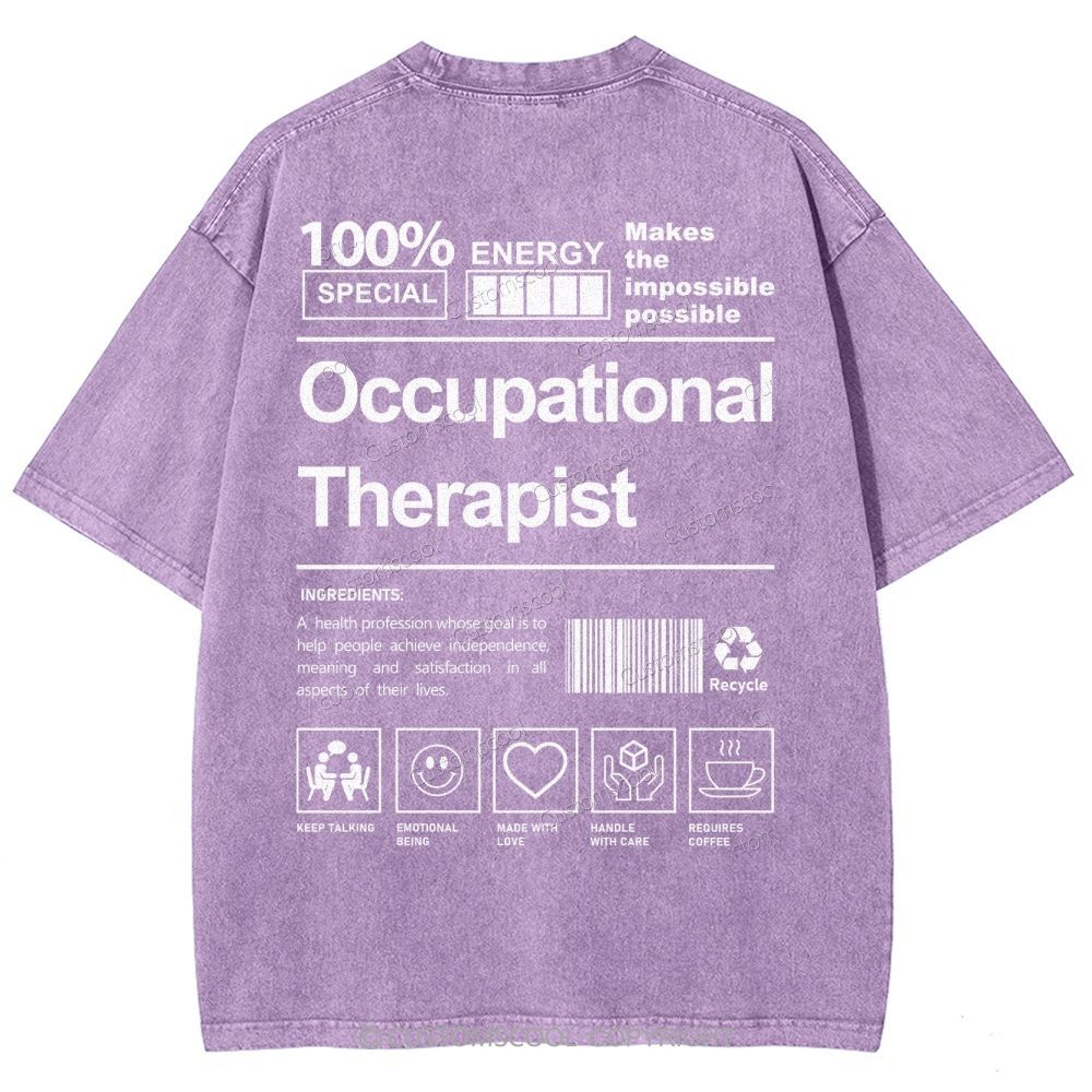 Occupational Therapist Unisex Fit Washed T-Shirt Customscool