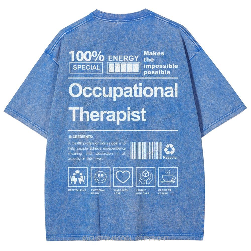 Occupational Therapist Unisex Fit Washed T-Shirt Customscool