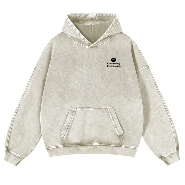 Counseling Psychologist Unisex Fit Vintage Washed Hoodie Customscool