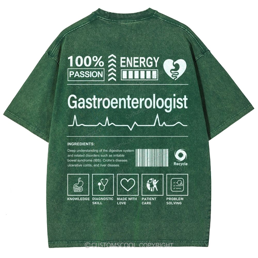 Gastroenterologist Unisex Fit Washed T-Shirt