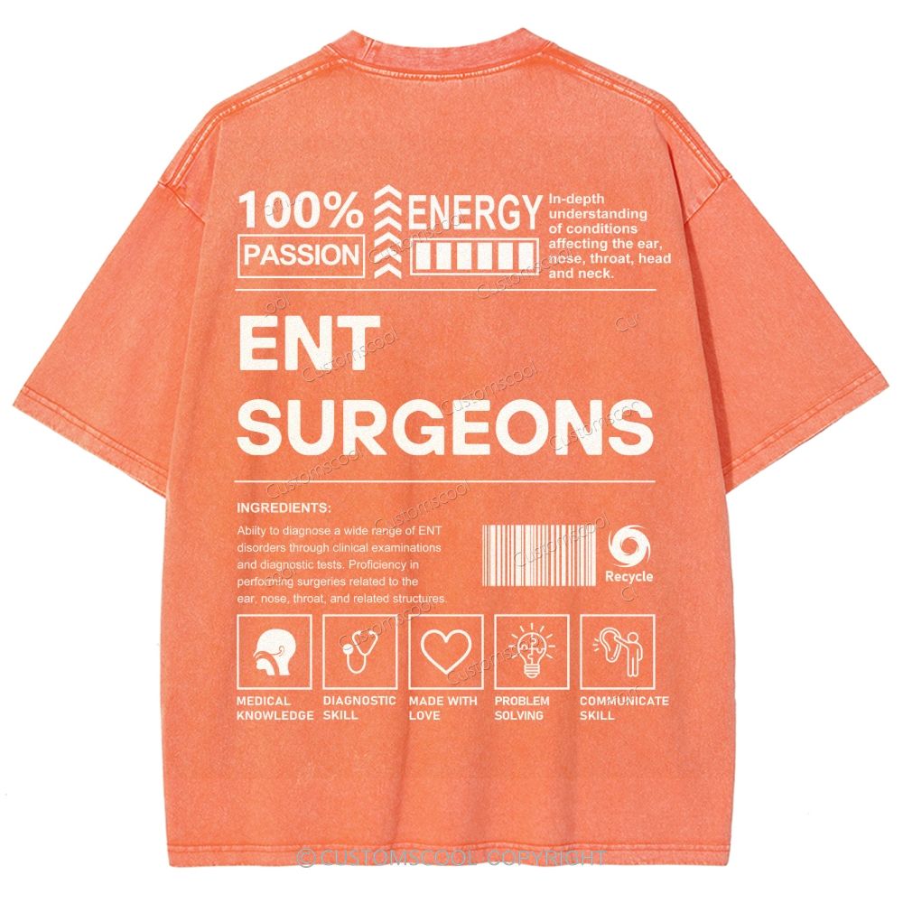 Ent Surgeons Unisex Fit Washed T-Shirt