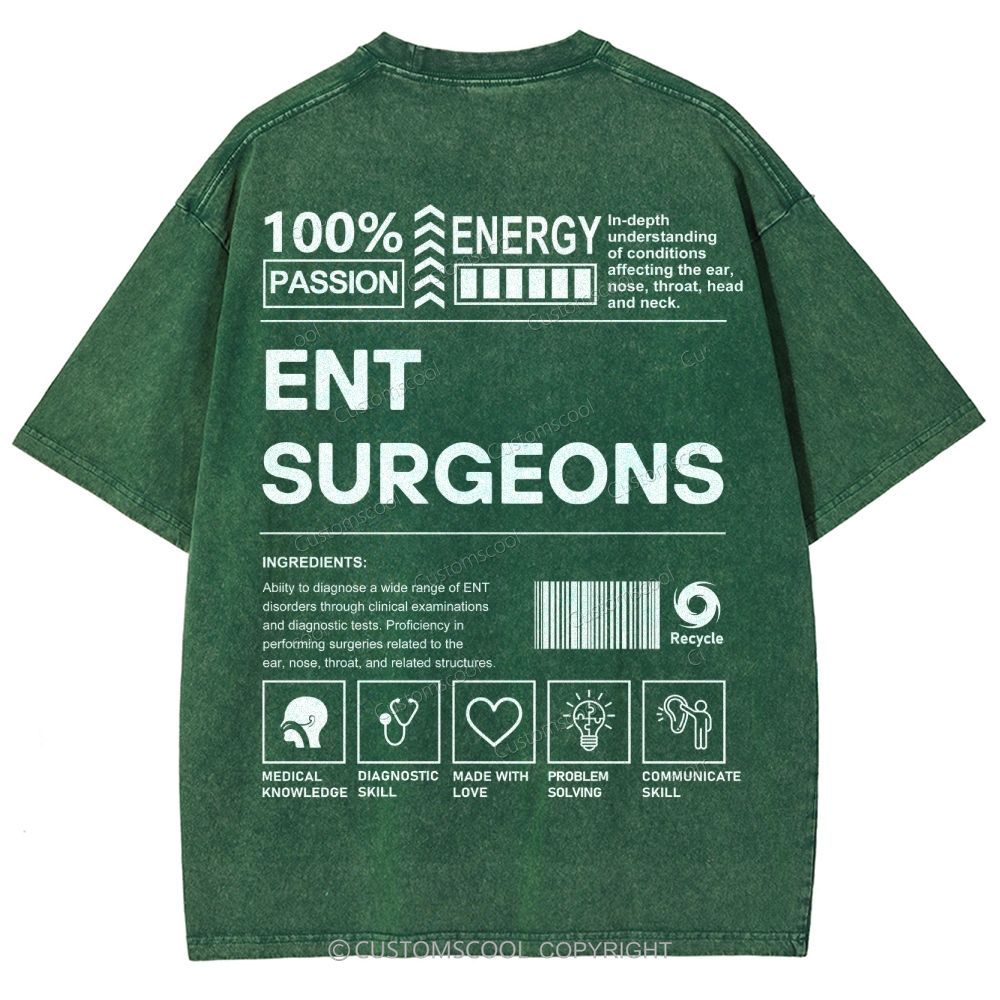 Ent Surgeons Unisex Fit Washed T-Shirt