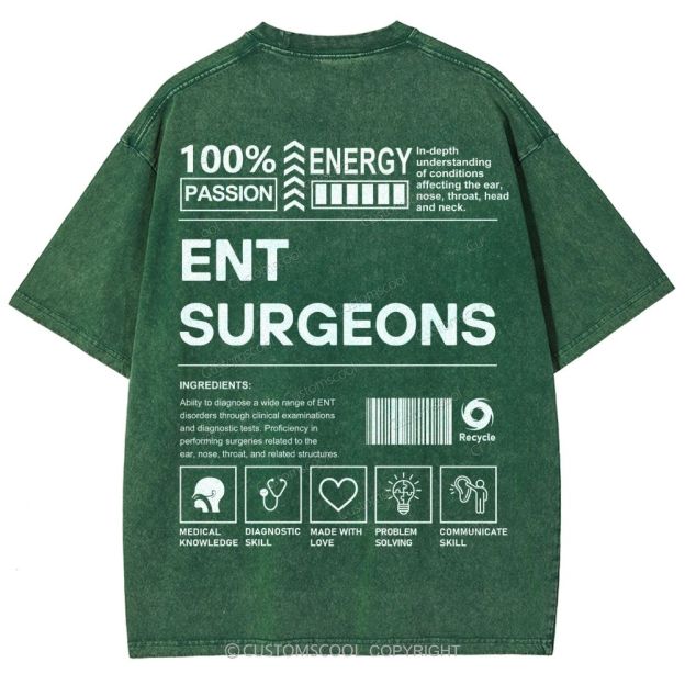 Ent Surgeons Unisex Fit Washed T-Shirt