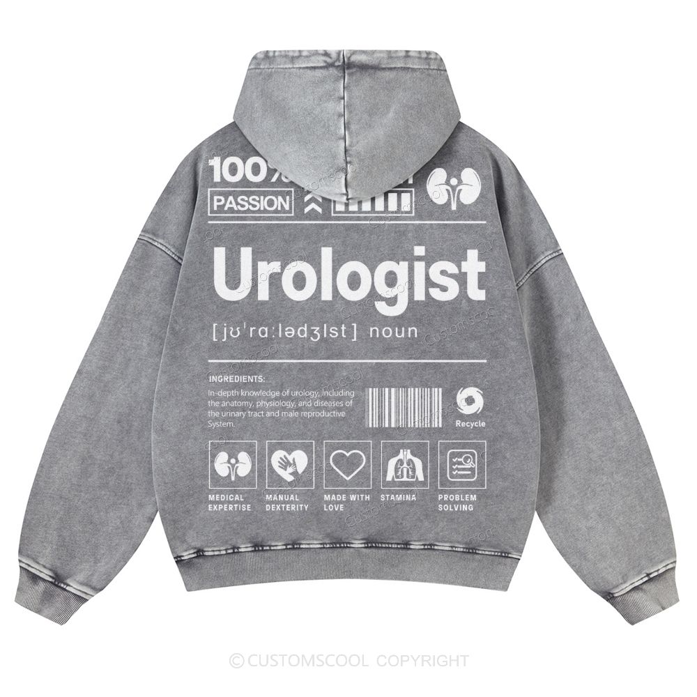Urologist Casual Washed Hoodie