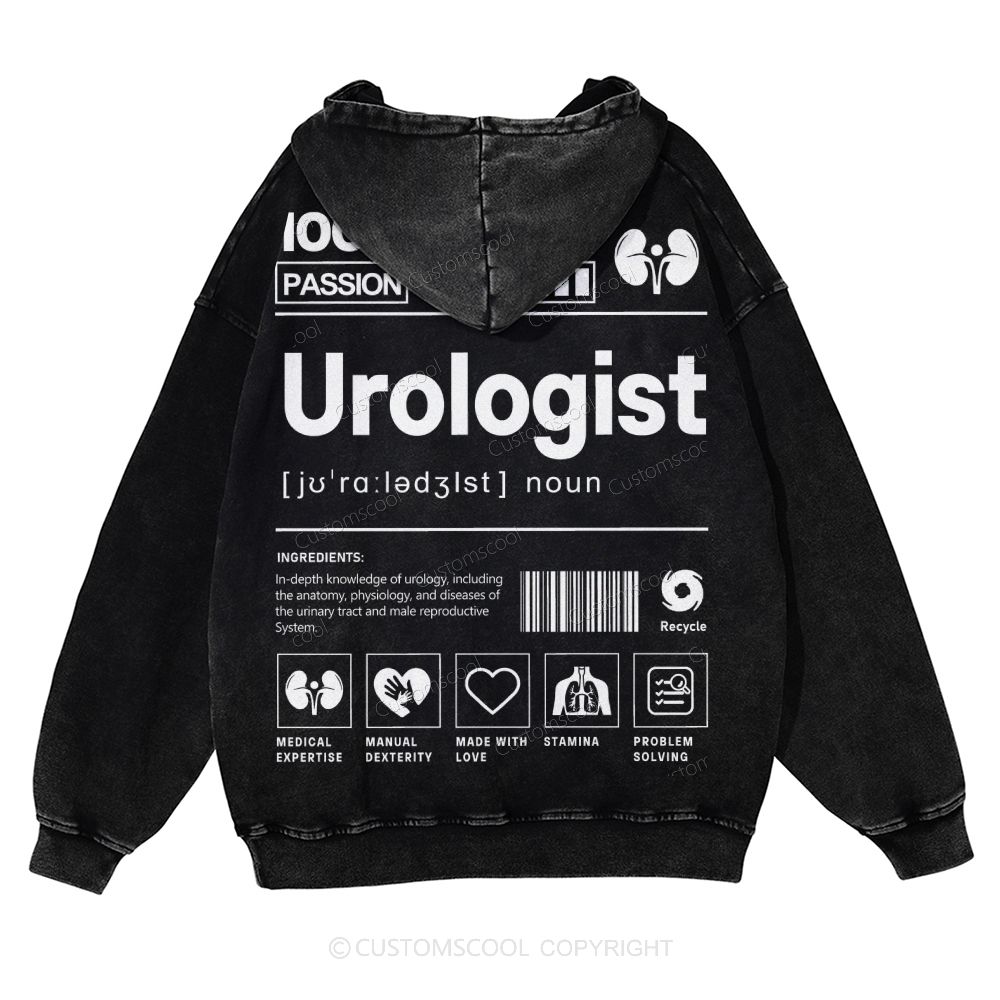 Urologist Casual Washed Hoodie