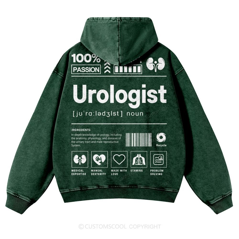Urologist Casual Washed Hoodie