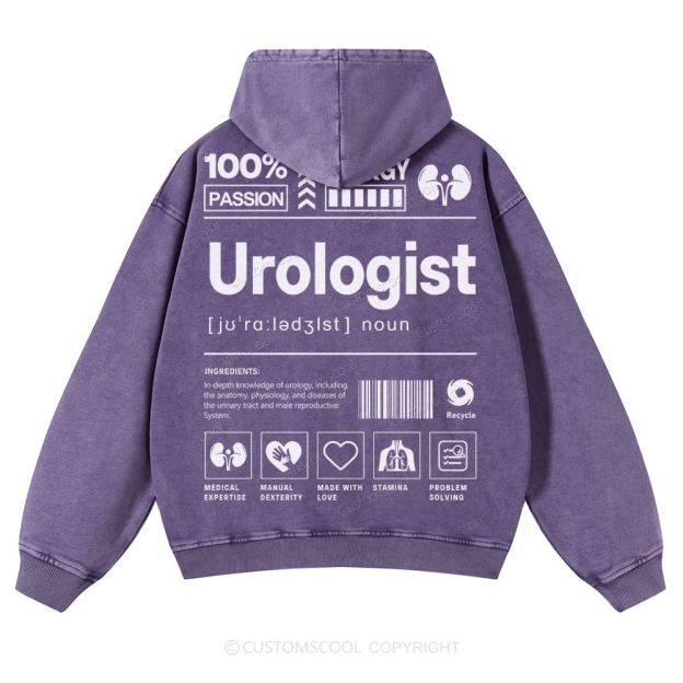 Urologist Casual Washed Hoodie