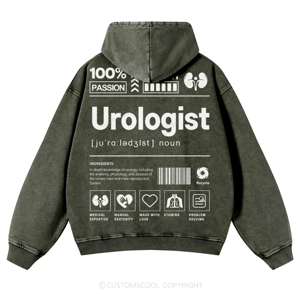 Urologist Casual Washed Hoodie