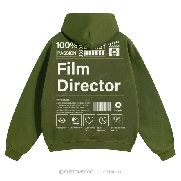 Film Director Solid Color Hoodie Customscool