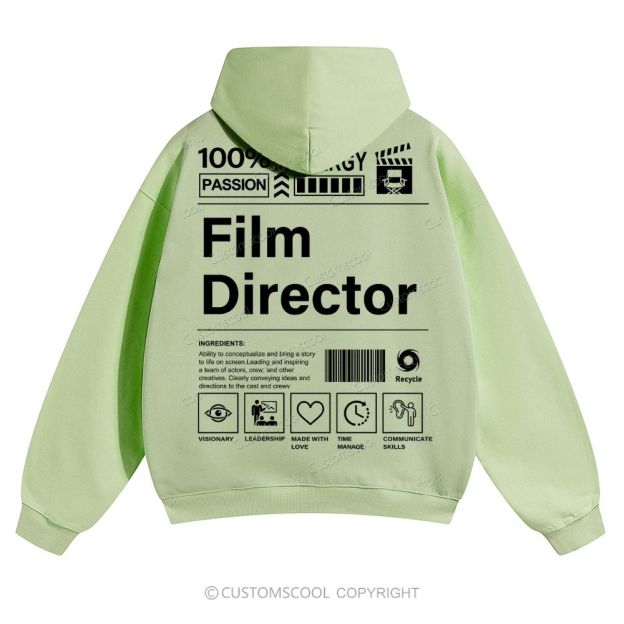 Film Director Solid Color Hoodie Customscool