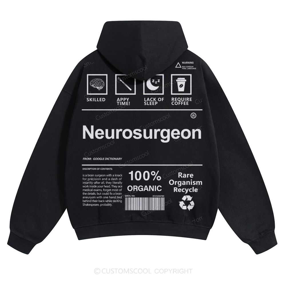 Neurosurgeon Solid Color Hoodie Customscool
