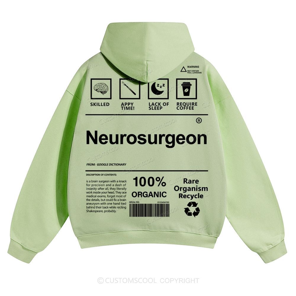 Neurosurgeon Solid Color Hoodie Customscool