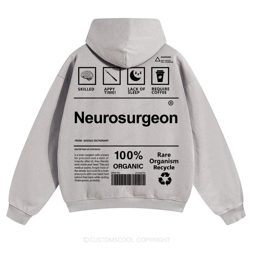 Neurosurgeon Solid Color Hoodie Customscool