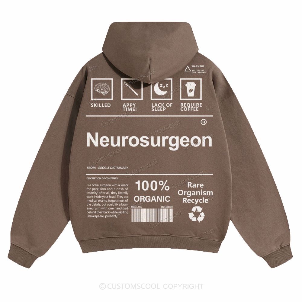 Neurosurgeon Solid Color Hoodie Customscool