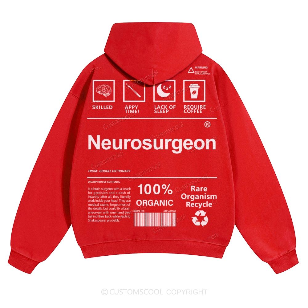 Neurosurgeon Solid Color Hoodie Customscool