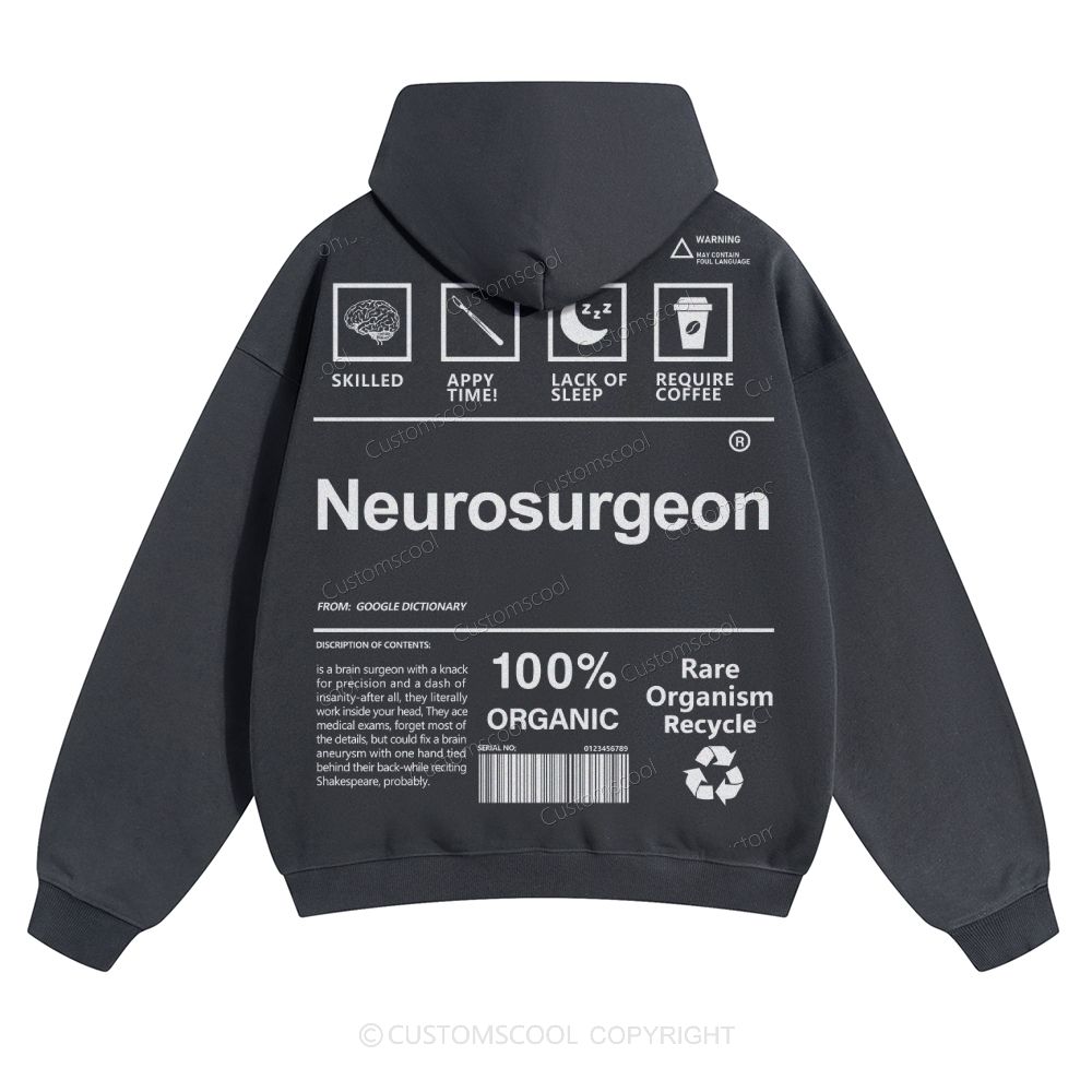 Neurosurgeon Solid Color Hoodie Customscool