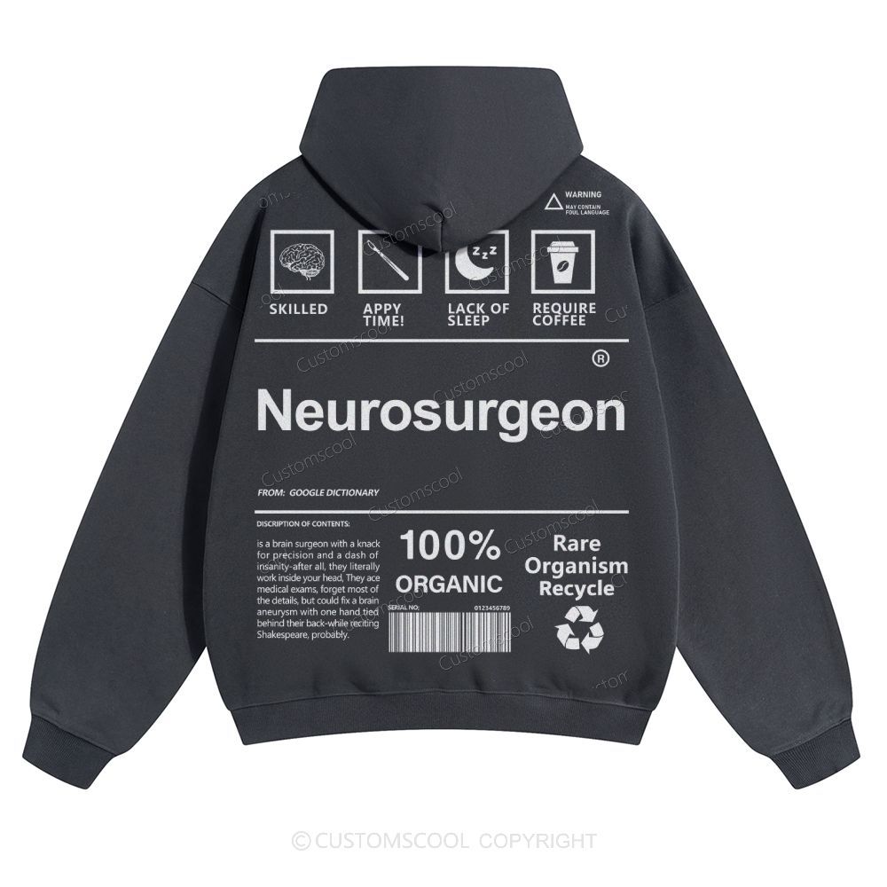 Neurosurgeon Solid Color Hoodie Customscool