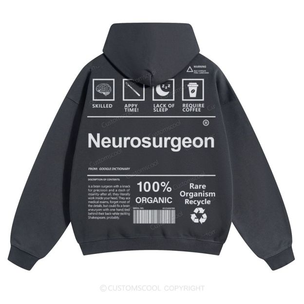 Neurosurgeon Solid Color Hoodie Customscool