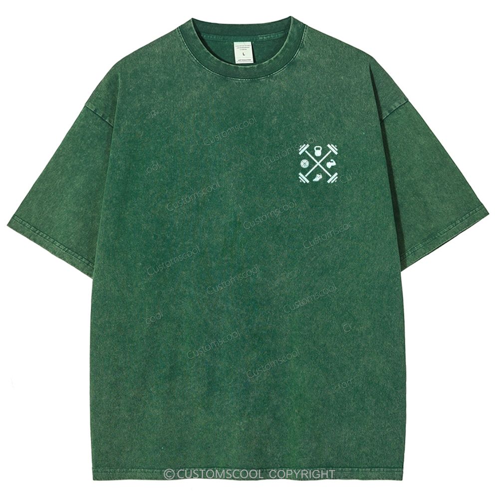 FITNESS ENTHUSIAST Unisex Fit Washed T-Shirt Customscool