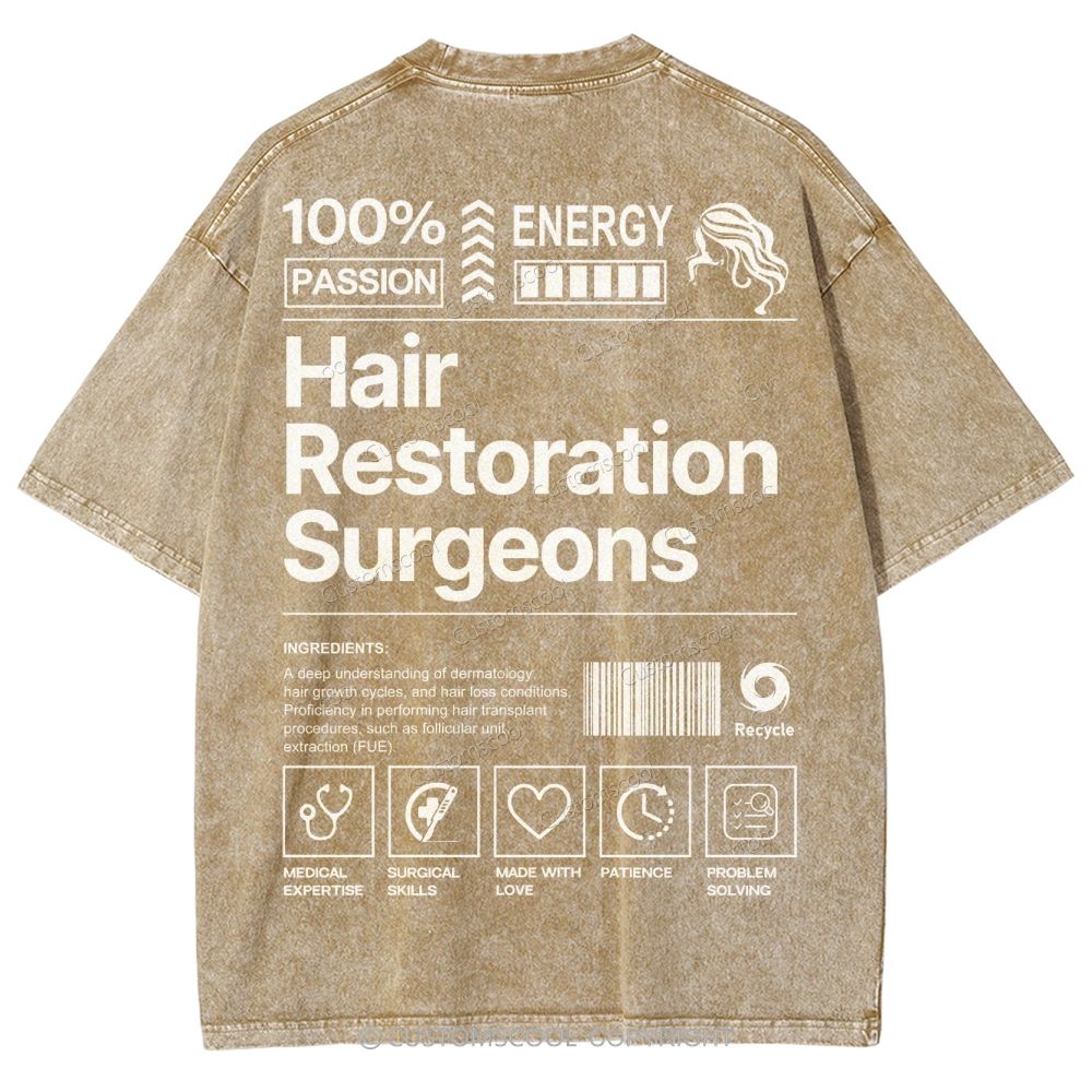 Hair Restoration Surgeons Unisex Fit Washed T-Shirt Customscool