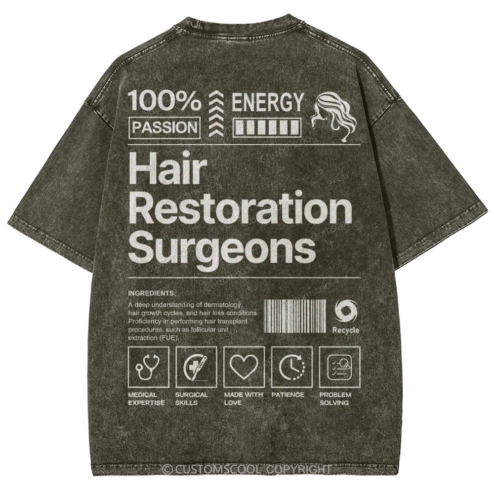 Hair Restoration Surgeons Unisex Fit Washed T-Shirt Customscool