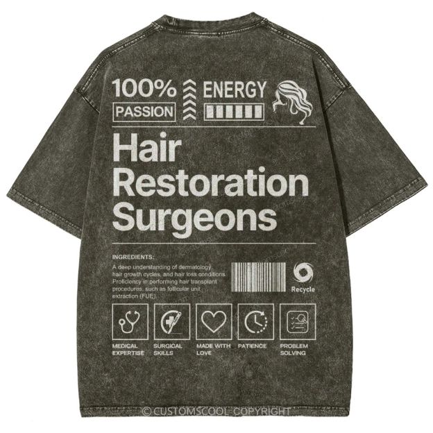 Hair Restoration Surgeons Unisex Fit Washed T-Shirt Customscool