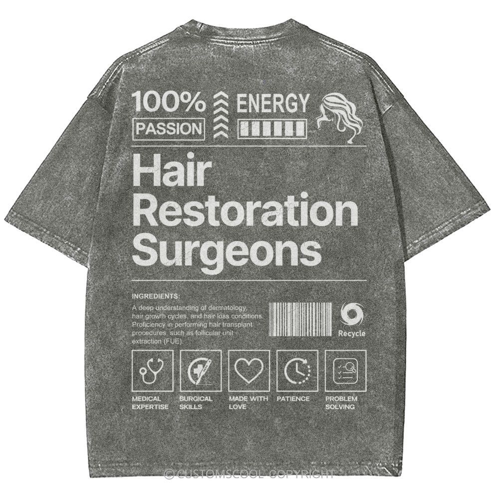 Hair Restoration Surgeons Unisex Fit Washed T-Shirt Customscool