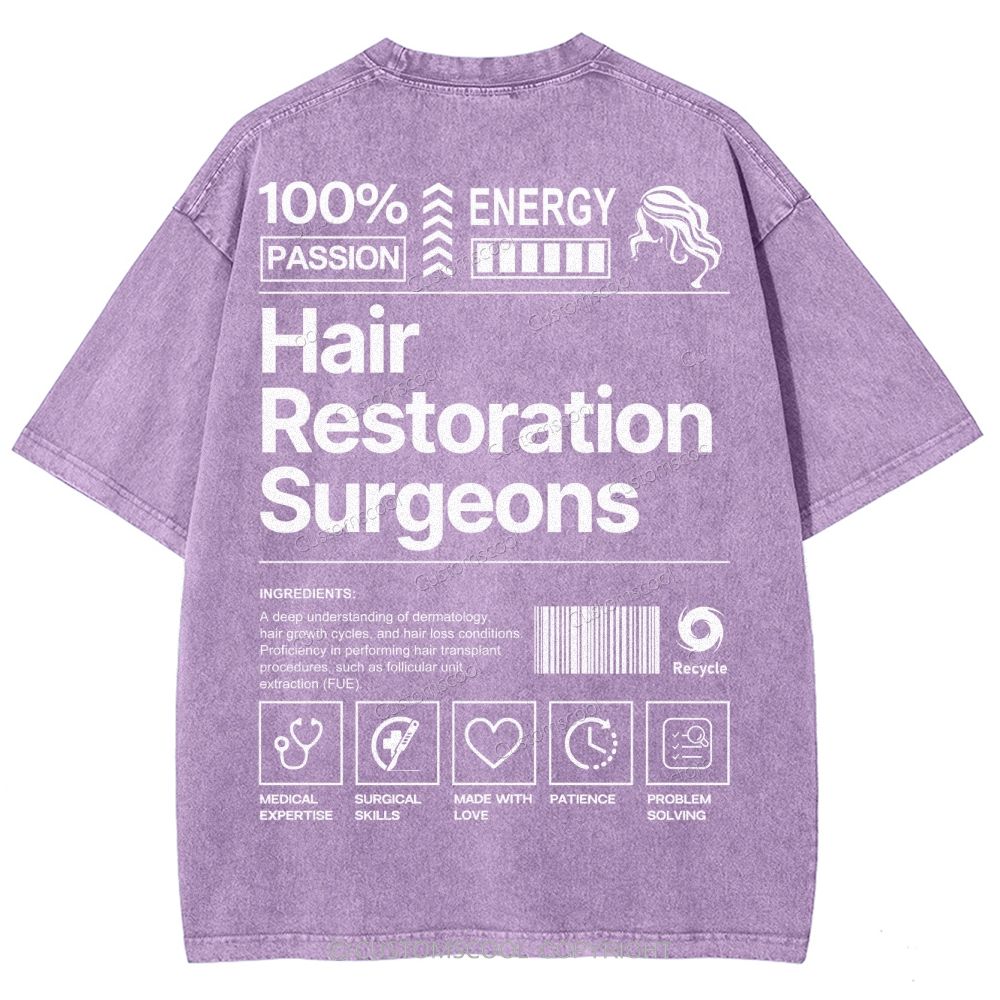 Hair Restoration Surgeons Unisex Fit Washed T-Shirt Customscool